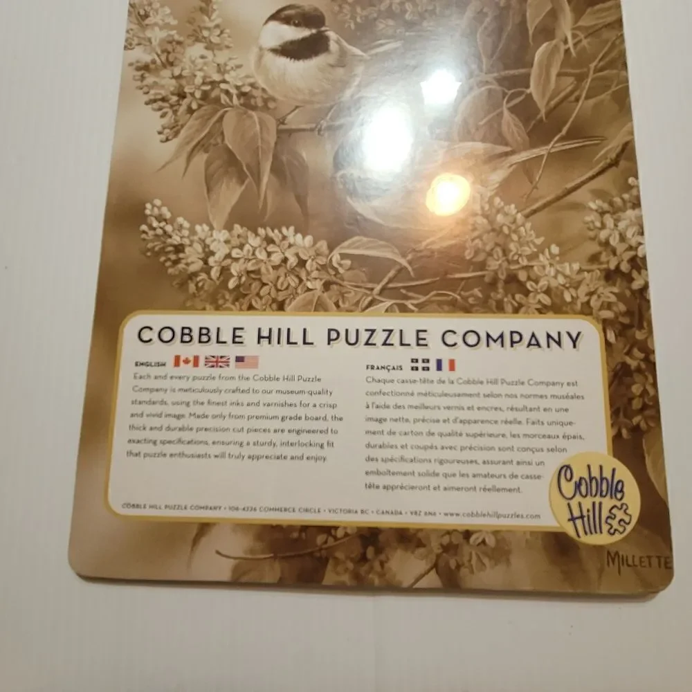 NEW Cobble Hill Tray Puzzle Chickadee Duo